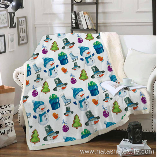 Custom DIY printing flannel double layer blanket